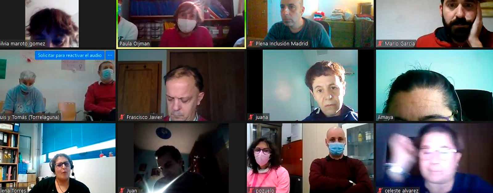 pantallazo de la reunión