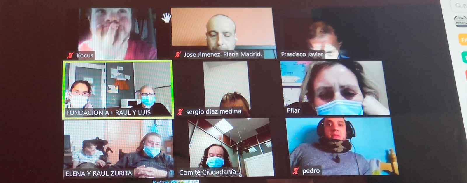 Pantallazo de la reunión