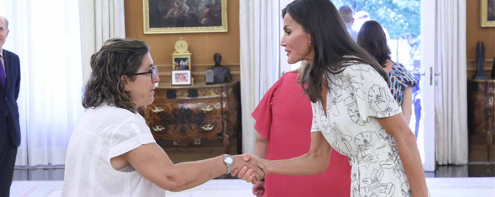 Celeste Álvarez en la Audiencia con La Reina Letizia