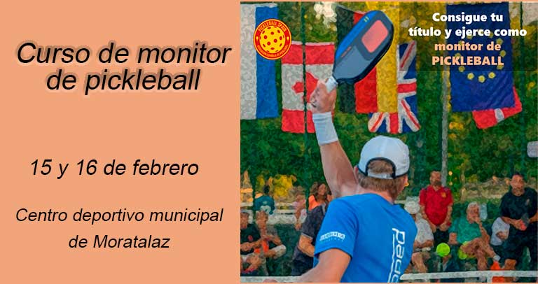 Cartel del curso de monitor de pickleball