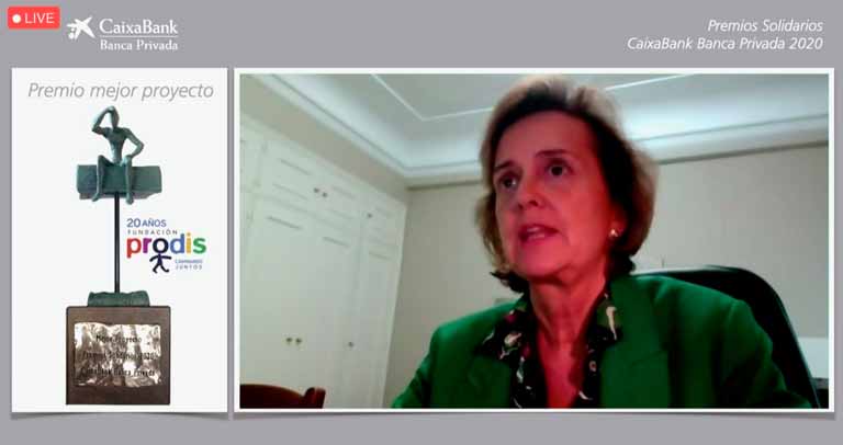 Soledad Herreros de Tejada, tras la recepción del premio
