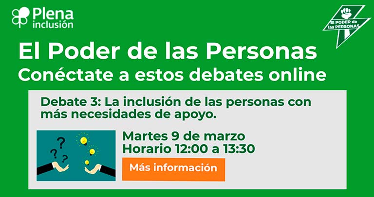 Debate sobre la inclusión de personas con más necesidades de apoyo