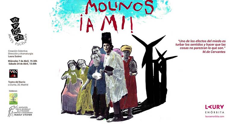 Cartel de la obra de teatro inclusivo 'Molinos ¡a mí!'