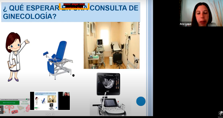 pantallazo de la sesion formativa