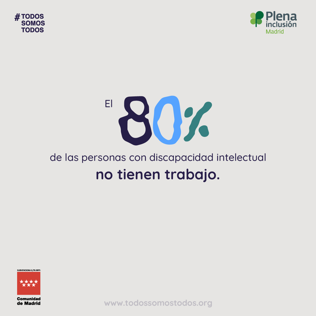 El 80% de las personas con discapacidad intelectual no tiene trabajo