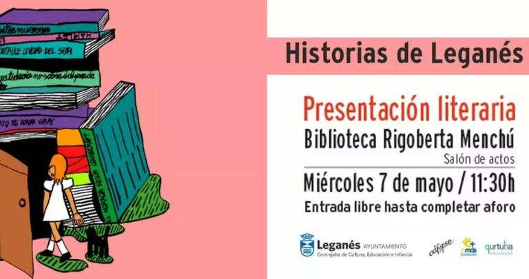 Cartel de la Presentación literaria: Historias de Leganés de Fundación AMÁS